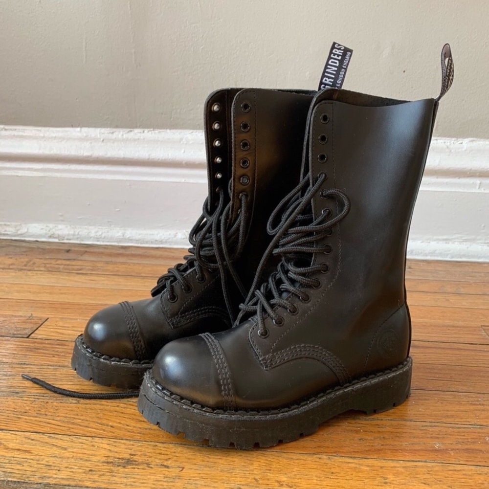 Leather Platform Combat Boots!